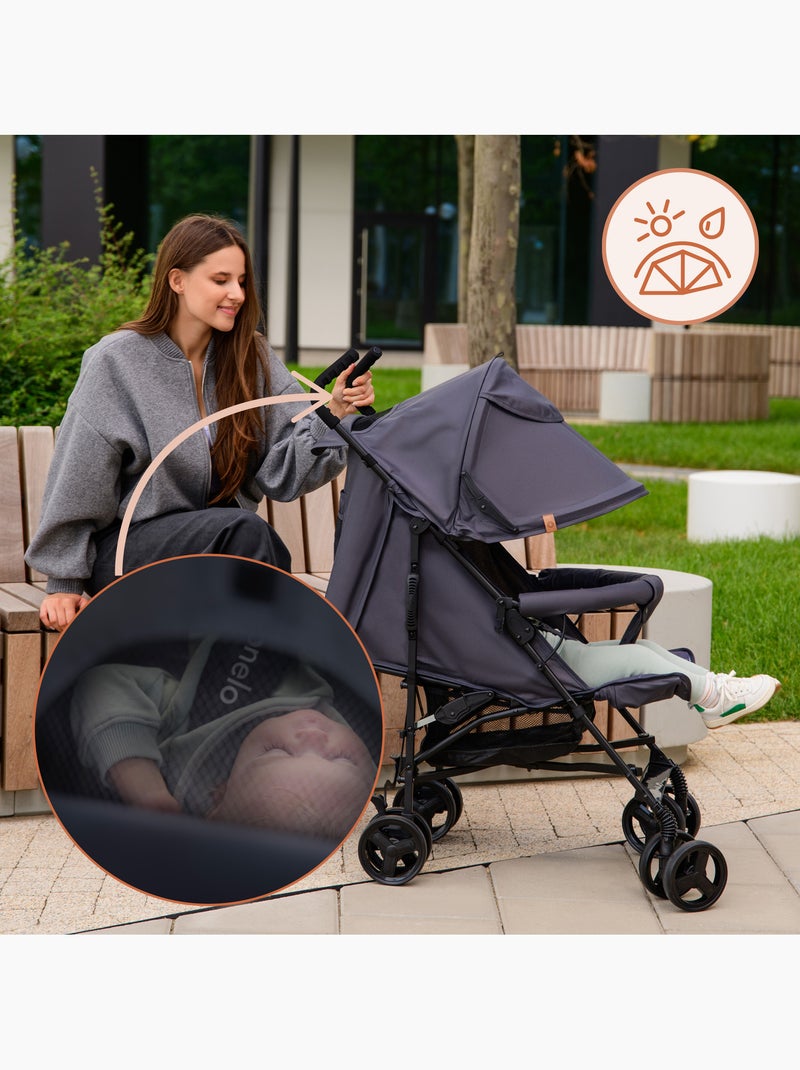 Carrinho de Bebé Ligeiro LIONELO Elia - Compacto - Dobrável - Mosquiteiro - 6-36 Meses Bege - Kiabi