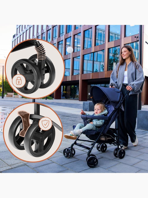 Carrinho de Bebé Ligeiro LIONELO Elia - Compacto - Dobrável - Mosquiteiro - 6-36 Meses - Kiabi