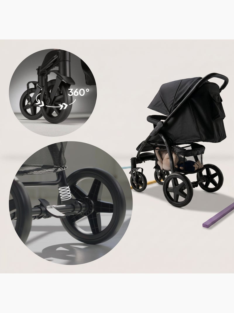 Carrinho de Bebé Todo-O-Terreno LIONELO Annet Plus - Rodas Grandes - Acessórios Bege - Kiabi