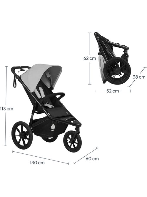 Carrinho de Bebé Todo-o-Terreno LIONELO Azura - Desportivo - Até 22 kg - Travão Duplo - Kiabi Carrinho de Bebé Todo-o-Terreno LIONELO Azura - Desportivo - Até 22 kg - Travão Duplo - Kiabi