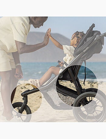 Carrinho de Bebé Todo-o-Terreno LIONELO Azura - Desportivo - Até 22 kg - Travão Duplo