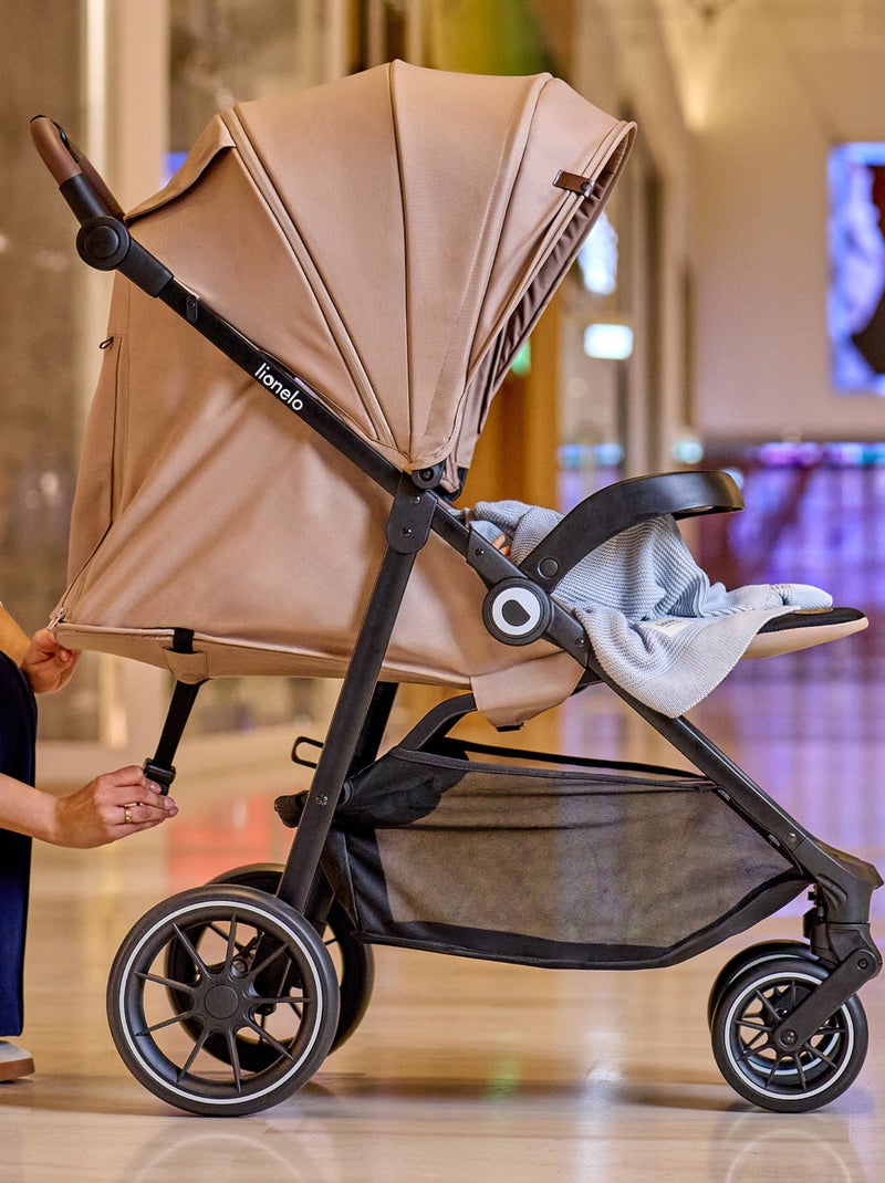 Carrinho de bebé todo-o-terreno LIONELO Emma One – Dobragem rápida – Rodas grandes – 6–48 meses Bege - Kiabi