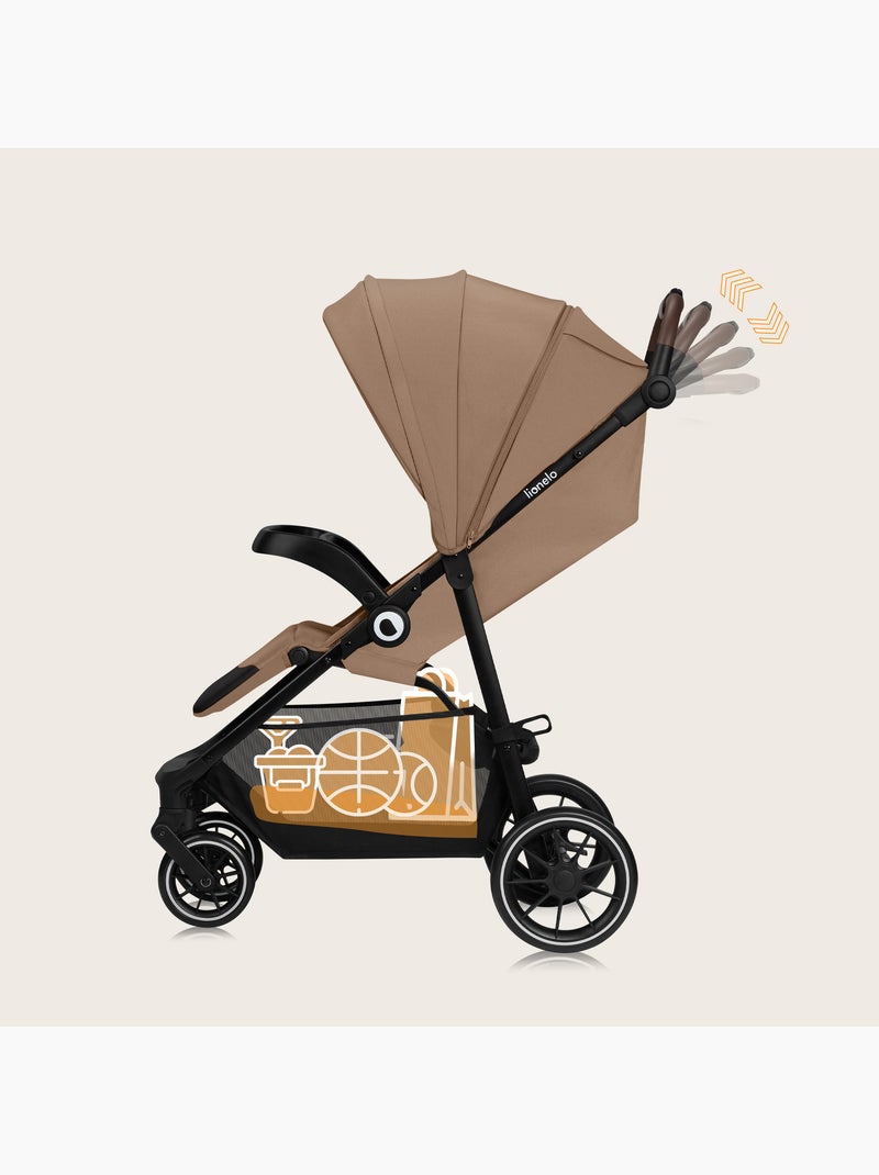 Carrinho de bebé todo-o-terreno LIONELO Emma One – Dobragem rápida – Rodas grandes – 6–48 meses Bege - Kiabi