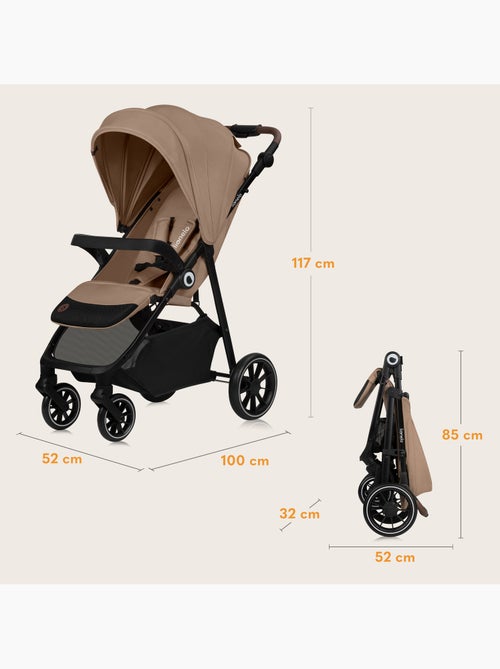 Carrinho de bebé todo-o-terreno LIONELO Emma One – Dobragem rápida – Rodas grandes – 6–48 meses - Kiabi Carrinho de bebé todo-o-terreno LIONELO Emma One – Dobragem rápida – Rodas grandes – 6–48 meses - Kiabi