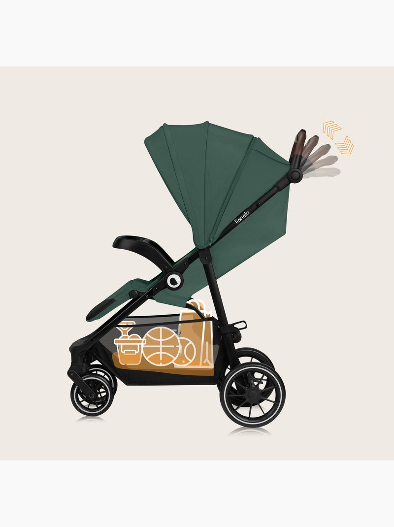 Carrinho de bebé todo-o-terreno LIONELO Emma One – Dobragem rápida – Rodas grandes – 6–48 meses Verde - Kiabi