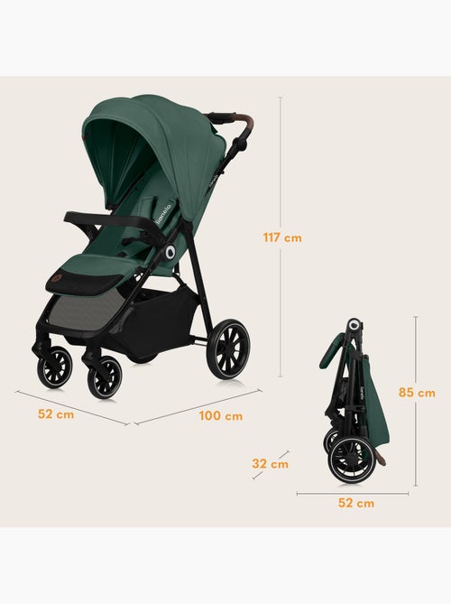 Carrinho de bebé todo-o-terreno LIONELO Emma One – Dobragem rápida – Rodas grandes – 6–48 meses - Kiabi Carrinho de bebé todo-o-terreno LIONELO Emma One – Dobragem rápida – Rodas grandes – 6–48 meses - Kiabi