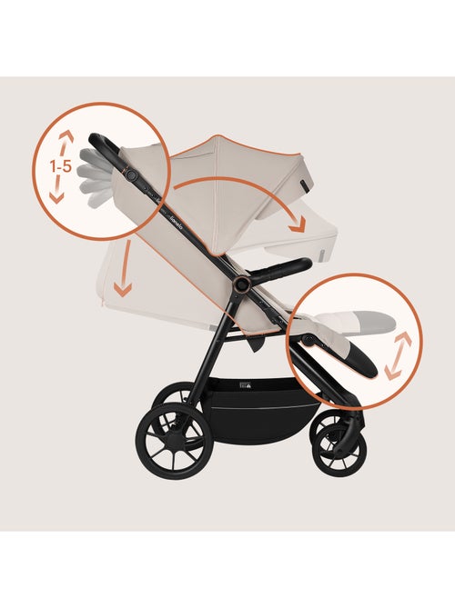 Carrinho de Bebé Todo-o-Terreno LIONELO Iva - Material Premium - Até 22 kg - Grande Espaço - Kiabi Carrinho de Bebé Todo-o-Terreno LIONELO Iva - Material Premium - Até 22 kg - Grande Espaço - Kiabi