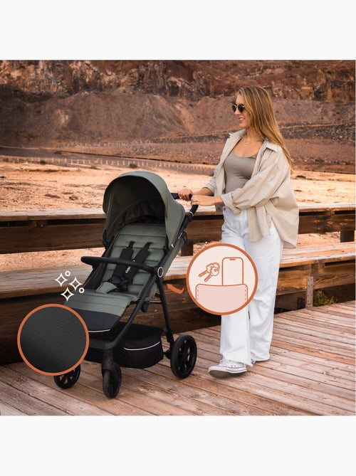 Carrinho de Bebé Todo-o-Terreno LIONELO Iva - Material Premium - Até 22 kg - Grande Espaço - Kiabi Carrinho de Bebé Todo-o-Terreno LIONELO Iva - Material Premium - Até 22 kg - Grande Espaço - Kiabi