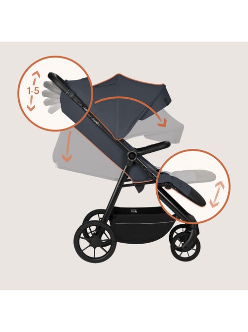 Carrinho de Bebé Todo-o-Terreno LIONELO Iva - Material Premium - Até 22 kg - Grande Espaço - Kiabi Carrinho de Bebé Todo-o-Terreno LIONELO Iva - Material Premium - Até 22 kg - Grande Espaço - Kiabi