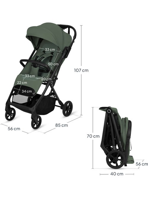Carrinho de Bebé Todo-O-Terreno LIONELO Tansi - Rodas GravelTech - Leve - Kiabi