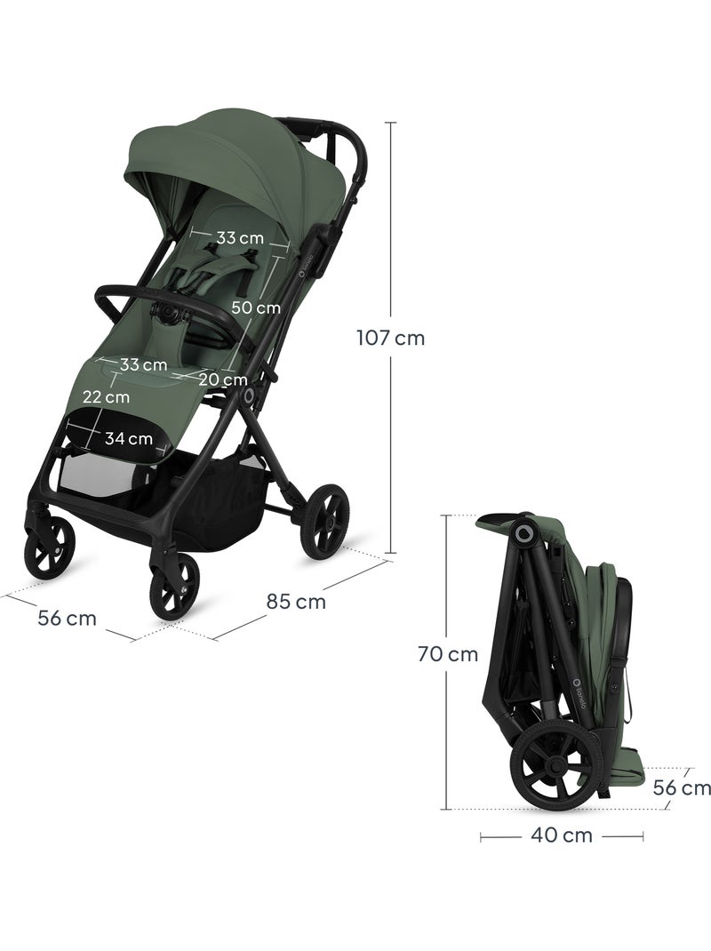 Carrinho de Bebé Todo-O-Terreno LIONELO Tansi - Rodas GravelTech - Leve Verde - Kiabi