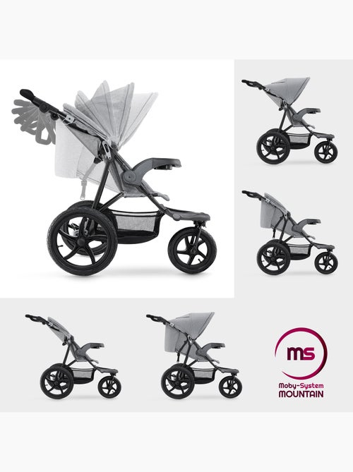 Carrinho de bebé todo-o-terreno moby-system mountain de 3 rodas para desporto e aventura - Kiabi Carrinho de bebé todo-o-terreno moby-system mountain de 3 rodas para desporto e aventura - Kiabi