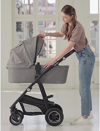 Carrinho de bebé Trio LIONELO Bianka – Até 22 kg – Conjunto com carrinho, alcofa, cadeira auto