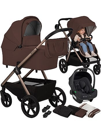 Carrinho de bebé Trio LIONELO Carmine - Até 22 kg - Conjunto com carrinho, alcofa, cadeira auto