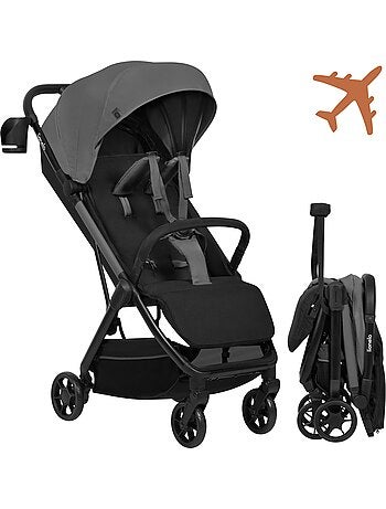 Carrinho de bebé ultracompacto LIONELO Julie Air – Compatível com avião – Leve – Dobragem rápida