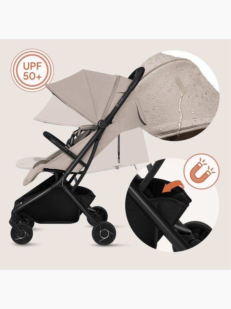 Carrinho de Bebé Ultracompacto LIONELO Sia - Ultraleve 5.9 kg - Apto Avião Bege - Kiabi