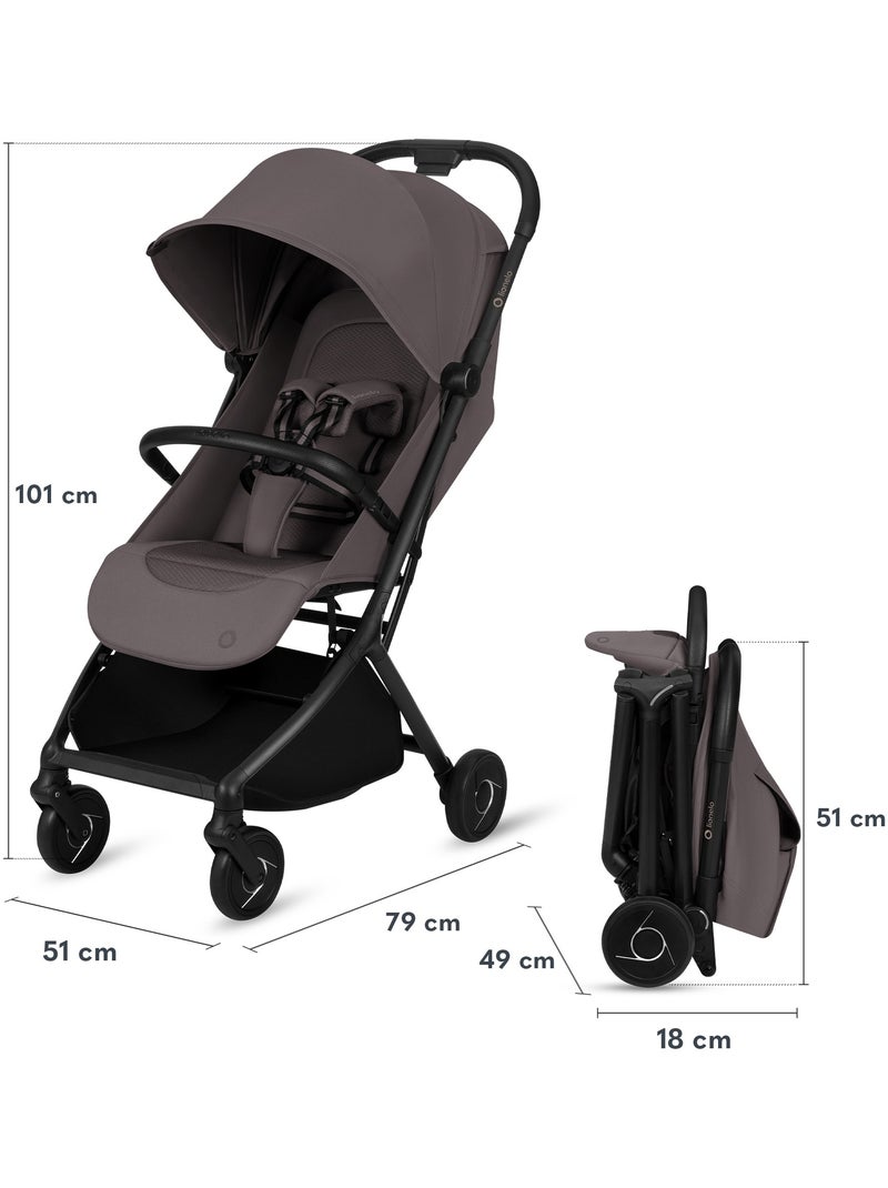Carrinho de Bebé Ultracompacto LIONELO Sia - Ultraleve 5.9 kg - Apto Avião Toupe - Kiabi
