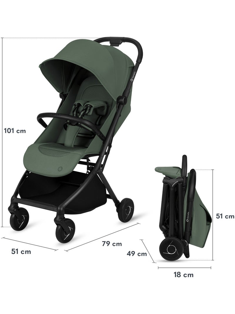 Carrinho de Bebé Ultracompacto LIONELO Sia - Ultraleve 5.9 kg - Apto Avião Verde - Kiabi
