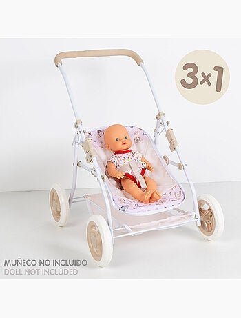 Carrinho de boneca 2 em 1 colorbaby
