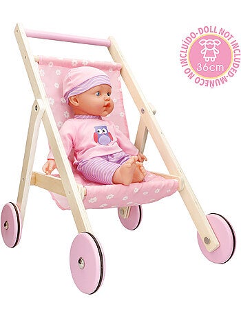 Carrinho de bonecas 36 cm madeira WOOMAX