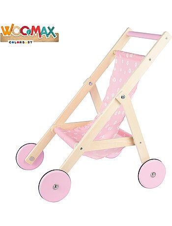 Carrinho de bonecas 36 cm madeira WOOMAX