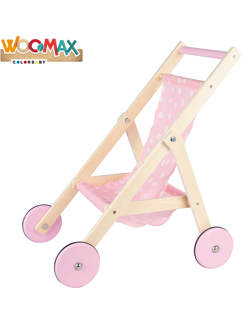 Carrinho de bonecas 36 cm madeira WOOMAX N/D - Kiabi