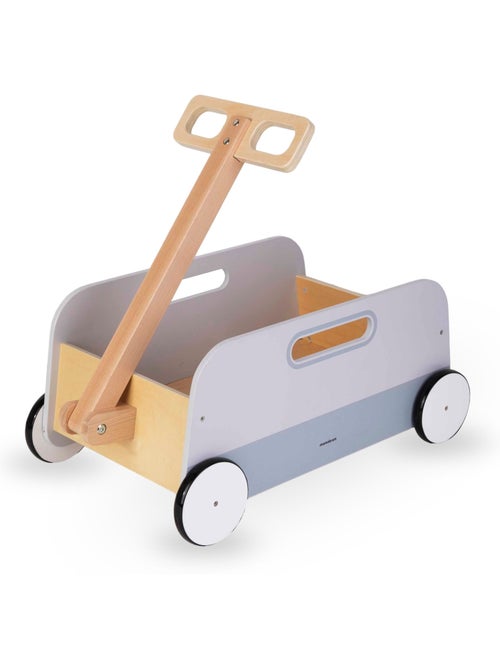 Carrinho de brinquedos em madeira com reboque para puxar - Kiabi