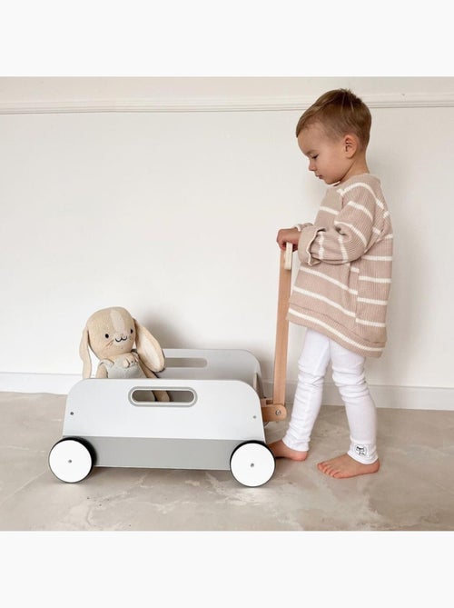 Carrinho de brinquedos em madeira com reboque para puxar - Kiabi