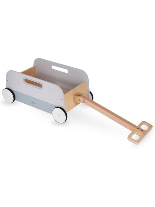 Carrinho de brinquedos em madeira com reboque para puxar - Kiabi