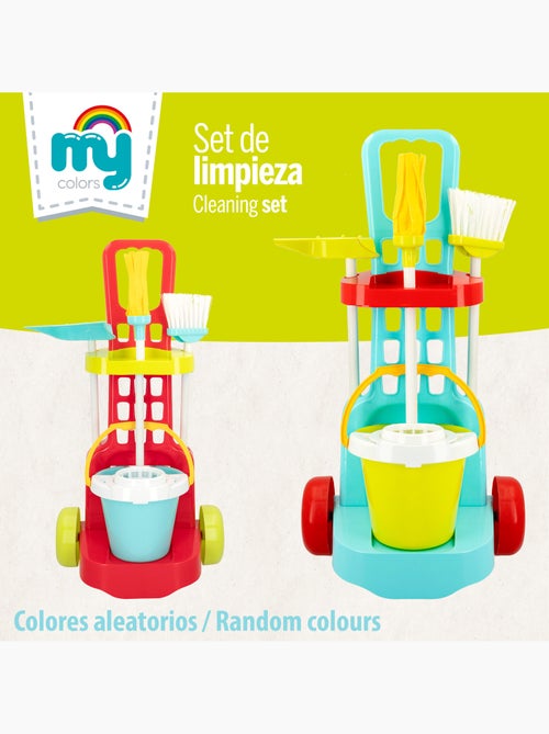 Carrinho de limpeza de brinquedos c/utensílios 5 pcs my home colors - Kiabi Carrinho de limpeza de brinquedos c/utensílios 5 pcs my home colors - Kiabi