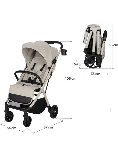 Carrinho de passeio compacto LIONELO Cloe Plus - Rodas grandes - Fecho auto - Ventilação - Kiabi Carrinho de passeio compacto LIONELO Cloe Plus - Rodas grandes - Fecho auto - Ventilação - Kiabi