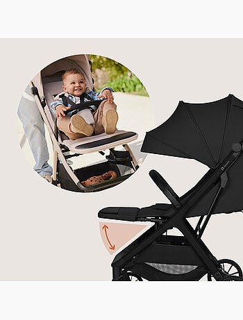 Carrinho de passeio compacto LIONELO Cloe Plus - Rodas grandes - Fecho auto - Ventilação
