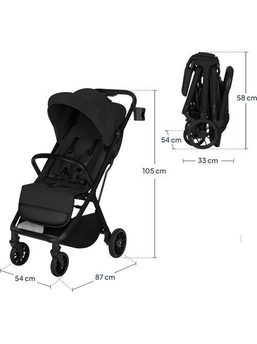 Carrinho de passeio compacto LIONELO Cloe Plus - Rodas grandes - Fecho auto - Ventilação - Kiabi Carrinho de passeio compacto LIONELO Cloe Plus - Rodas grandes - Fecho auto - Ventilação - Kiabi
