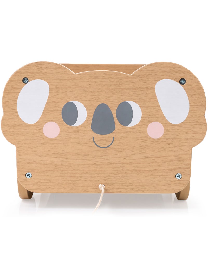 Carrinho de puxar madeira infantil 30x26cm baú brinquedos koala mamabrum N/D - Kiabi