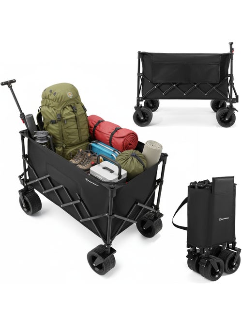 Carrinho de transporte dobrável hypermotion xl 200 l com rodas todo-o-terreno - Kiabi Carrinho de transporte dobrável hypermotion xl 200 l com rodas todo-o-terreno - Kiabi