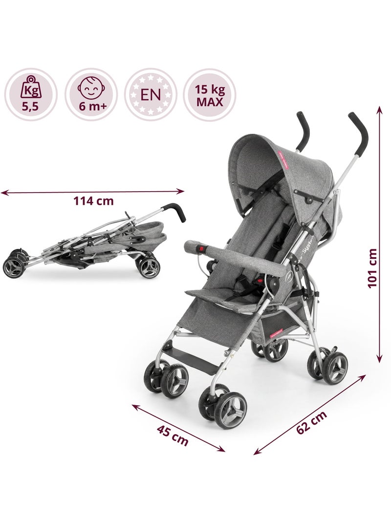 Carrinho moby-system barton para crianças até 15 kg Cinza - Kiabi