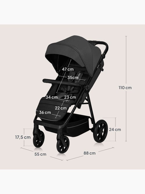 Carrinho todo-o-terreno LIONELO Mira - Até 22 kg - Grande área de assento - Rodas grandes - Kiabi