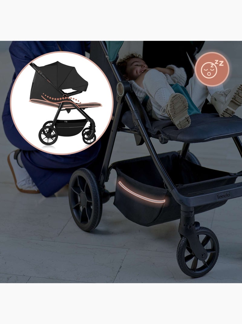 Carrinho todo-o-terreno LIONELO Mira - Até 22 kg - Grande área de assento - Rodas grandes Preto - Kiabi