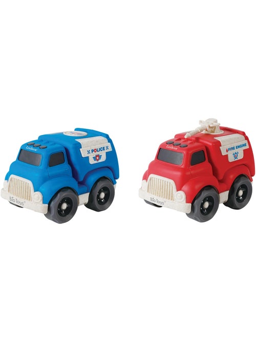 Carrinhos – pack de polícia e camião de bombeiros - Kiabi