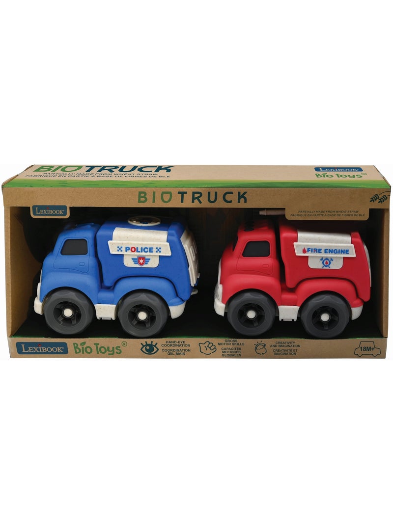 Carrinhos – pack de polícia e camião de bombeiros Multicolorido - Kiabi