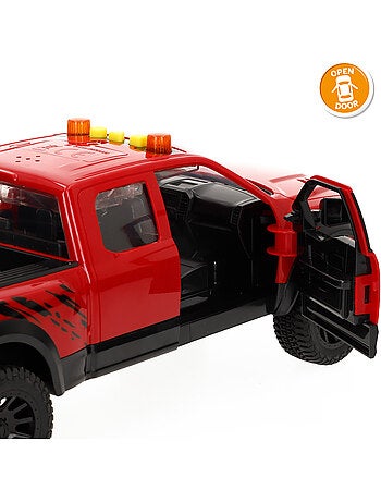 Carro de coleta de fricção com motocicleta, luz e som speed & go