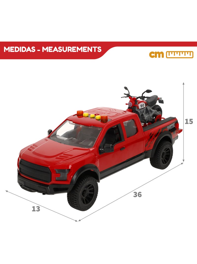 Carro de coleta de fricção com motocicleta, luz e som speed & go N/D - Kiabi