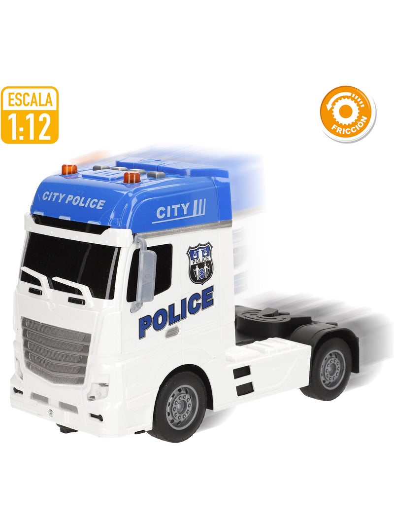 Carro de polícia de fricção com luz e som 1:12 speed & go N/D - Kiabi