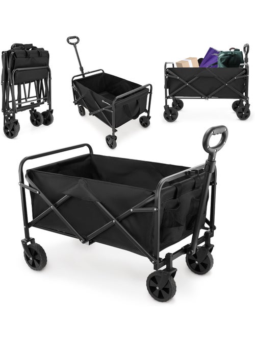 Carro de transporte dobrável hypermotion 80 l com rodas todo-o-terreno - Kiabi Carro de transporte dobrável hypermotion 80 l com rodas todo-o-terreno - Kiabi