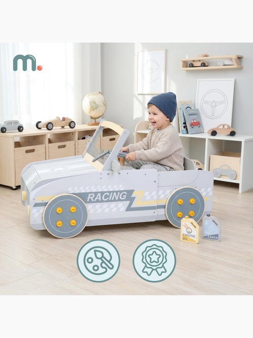 Carro madeira estatico imitacao infantil 111cm cockpit oficina mamabrum - Kiabi