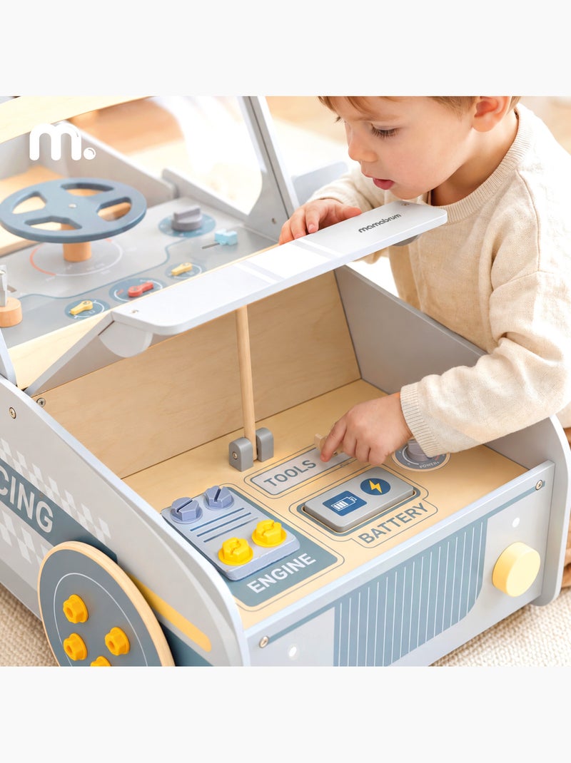 Carro madeira estatico imitacao infantil 111cm cockpit oficina mamabrum N/D - Kiabi
