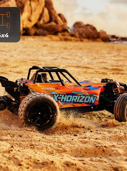 Carro telecomandado 4x4 OVERMAX X-Horizon - 30 km/h - Luzes LED - 40 min - 2x Carroçaria - Kiabi Carro telecomandado 4x4 OVERMAX X-Horizon - 30 km/h - Luzes LED - 40 min - 2x Carroçaria - Kiabi