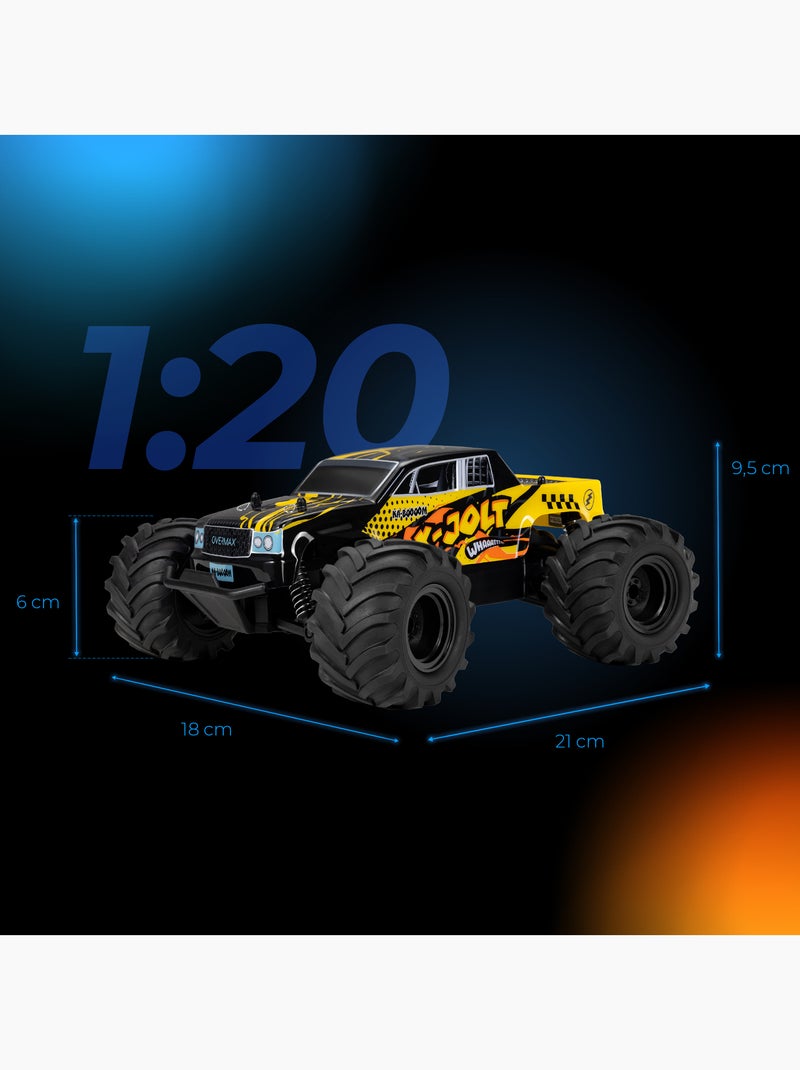 Carro telecomandado OVERMAX X-Jolt – Todo-o-terreno – 20 km/h – 30 min – Escala 1:20 Amarelo - Kiabi