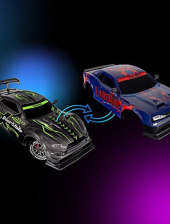 Carro telecomandado OVERMAX X-Tireburner - 2x Carroçaria - Luzes LED - 40 min de autonomia