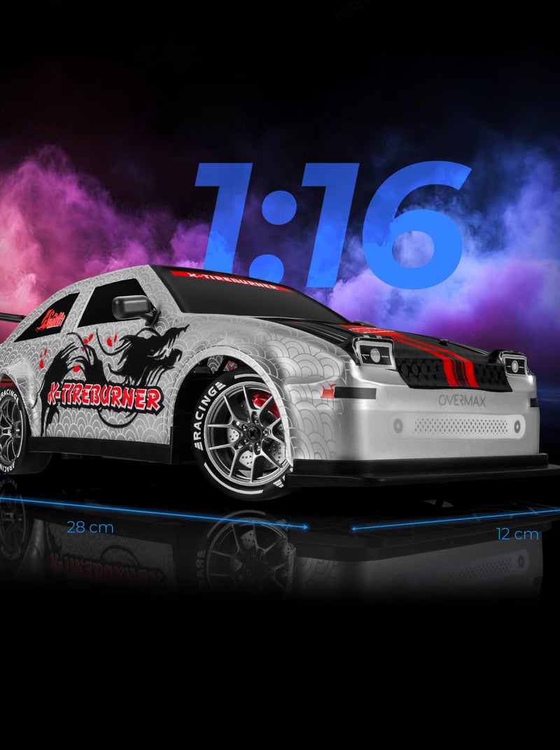 Carro telecomandado OVERMAX X-Tireburner - 2x Carroçaria - Luzes LED - 40 min de autonomia Laranja - Kiabi